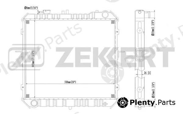 Zekkert MK-1062 — Radiator, engine cooling