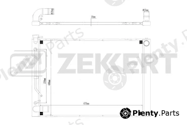 Zekkert MK-1624 — Radiator, engine cooling