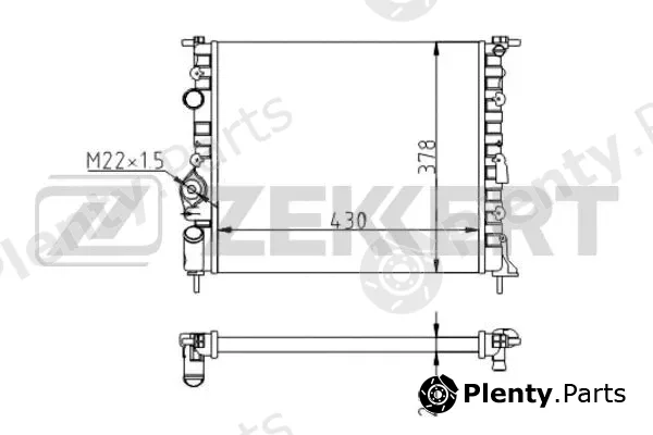 Zekkert MK-1058 — Radiator, engine cooling