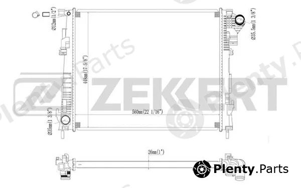 Zekkert MK-1478 — Radiator, engine cooling