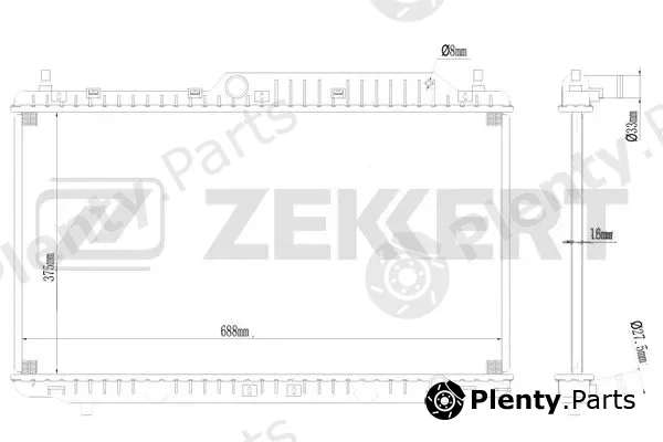 Zekkert MK-1621 — Radiator, engine cooling