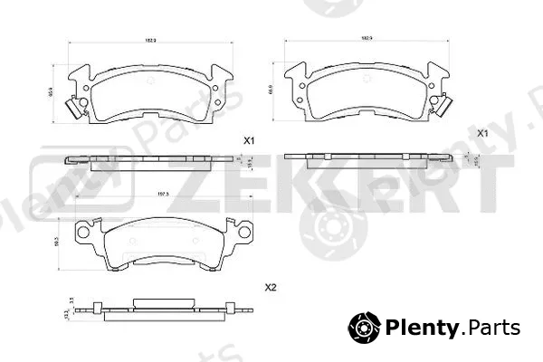 Zekkert BS-1005 — Brake Pad Set, disc brake