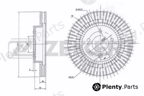 Zekkert BS-5688 — Brake Disc