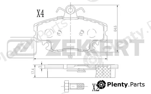Zekkert BS-1365 — Brake Pad Set, disc brake