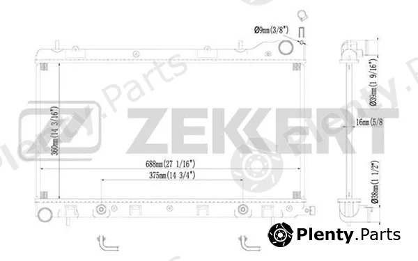 Zekkert MK-1178 — Radiator, engine cooling