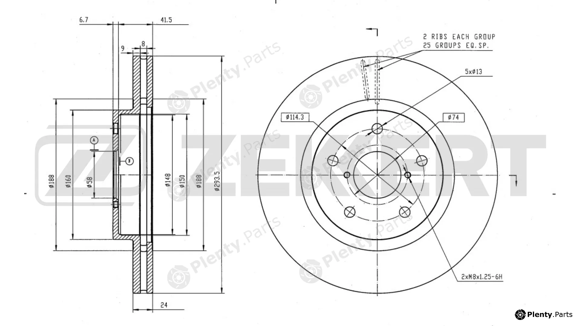 Zekkert BS-6634 — Brake Disc