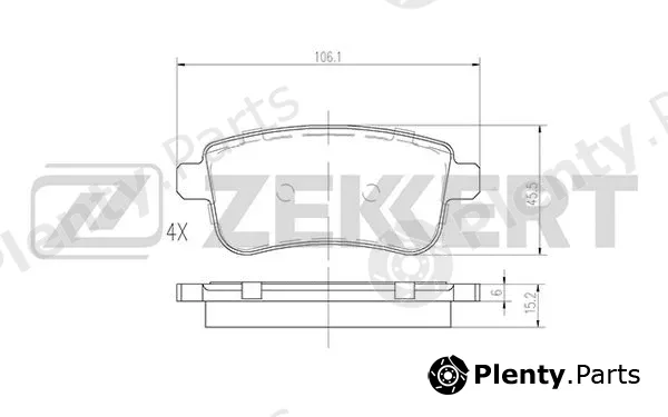 Zekkert BS-2945 — Brake Pad Set, disc brake