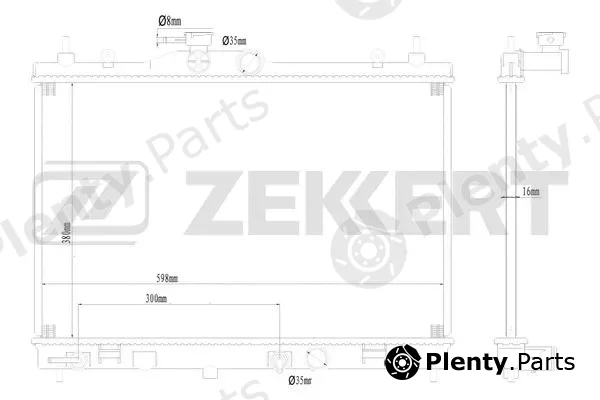 Zekkert MK-1627 — Radiator, engine cooling
