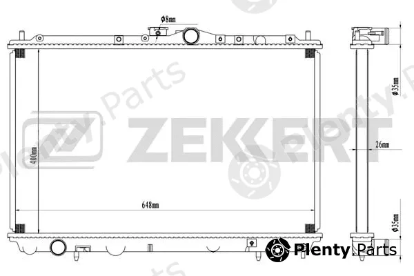 Zekkert MK-1081 — Radiator, engine cooling