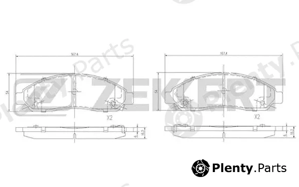 Zekkert BS-1856 — Brake Pad Set, disc brake