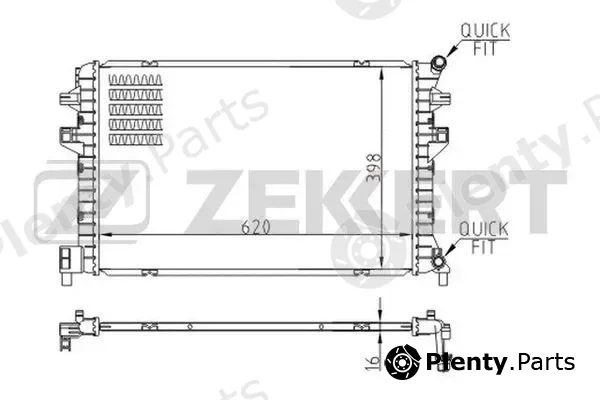 Zekkert MK-1522 — Radiator, engine cooling