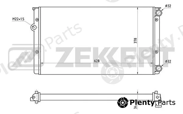 Zekkert MK-1281 — Radiator, engine cooling