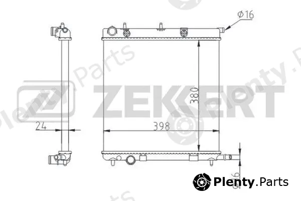 Zekkert MK-1550 — Radiator, engine cooling