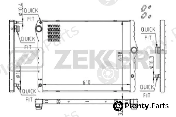 Zekkert MK-1614 — Radiator, engine cooling