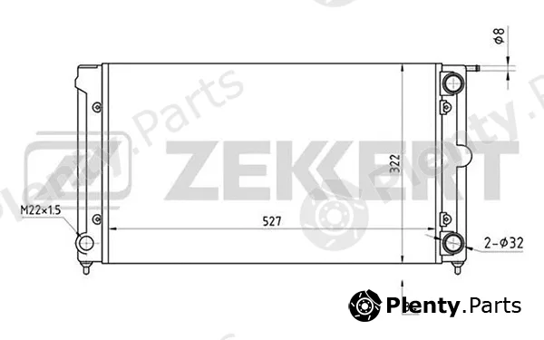 Zekkert MK-1030 — Radiator, engine cooling