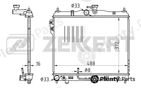 Zekkert MK-1173 — Radiator, engine cooling