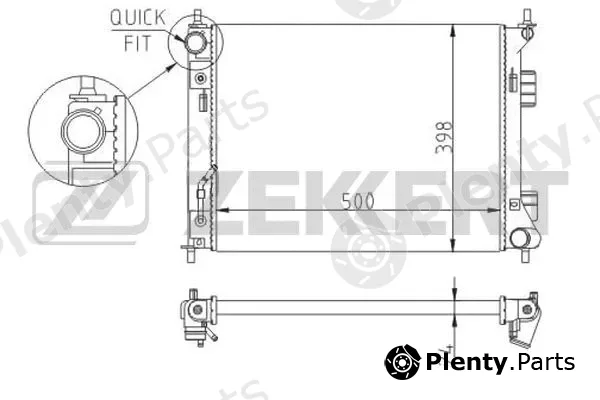 Zekkert MK-1593 — Radiator, engine cooling
