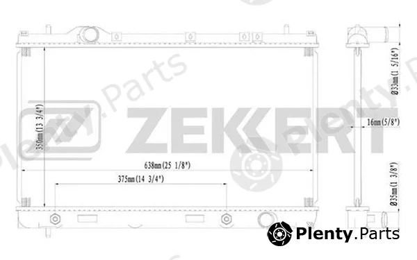Zekkert MK-1240 — Radiator, engine cooling