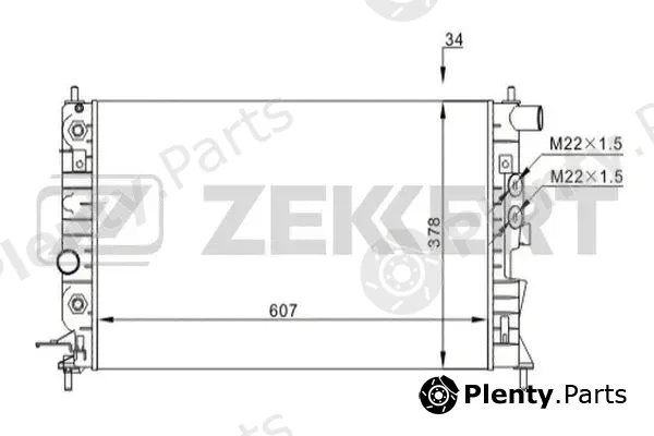 Zekkert MK-1516 — Radiator, engine cooling