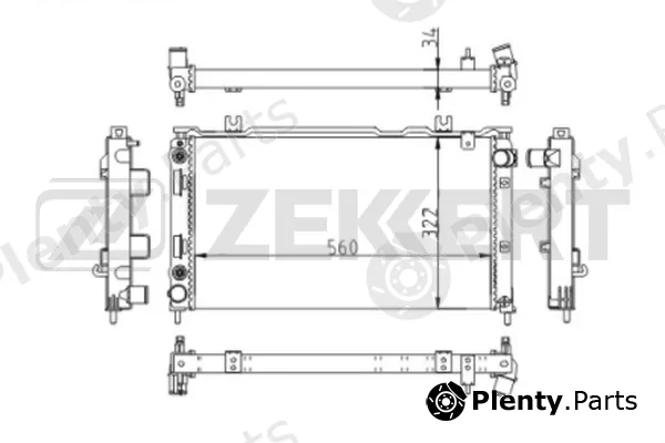 Zekkert MK-1163 — Radiator, engine cooling