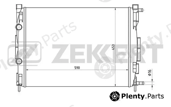 Zekkert MK-1176 — Radiator, engine cooling