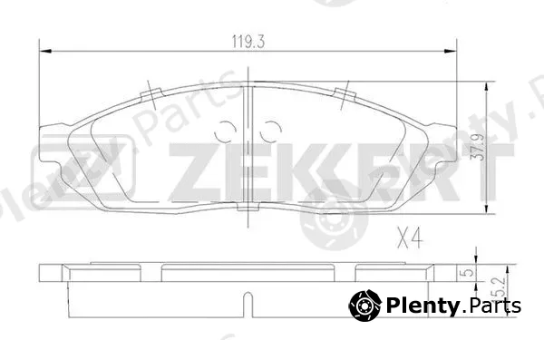 Zekkert BS-1770 — Brake Pad Set, disc brake