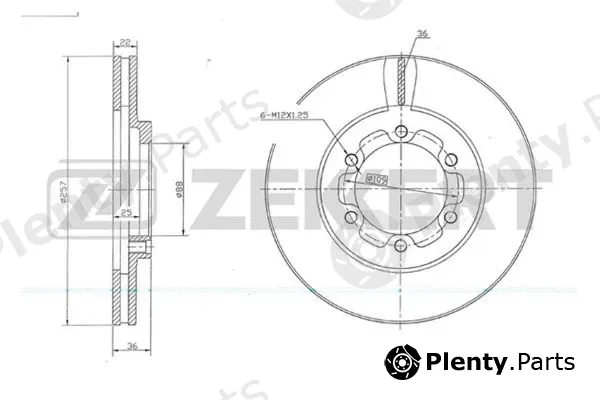 Zekkert BS-5734 — Brake Disc