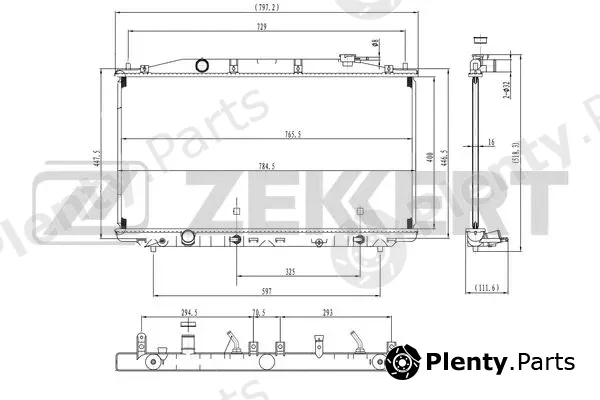 Zekkert MK-1574 — Radiator, engine cooling