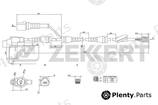 Zekkert SE-6019 — Sensor, wheel speed