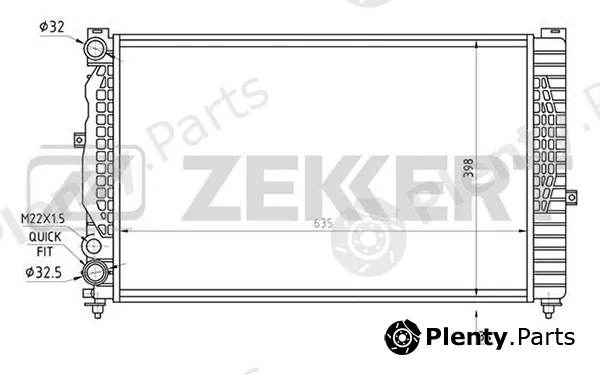Zekkert MK-1335 — Radiator, engine cooling