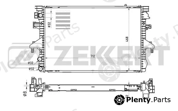 Zekkert MK-1454 — Radiator, engine cooling
