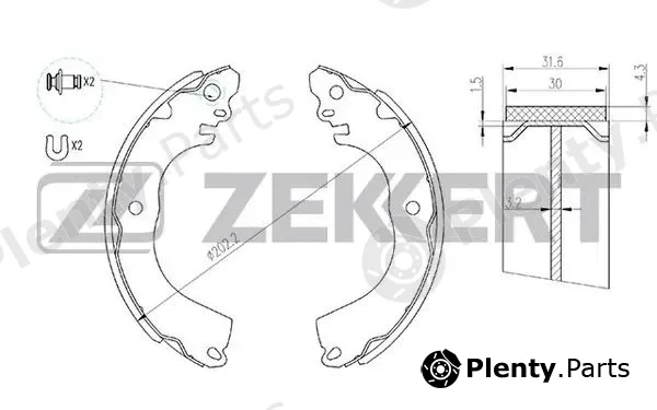Zekkert BK-4144 — Brake Shoe Set