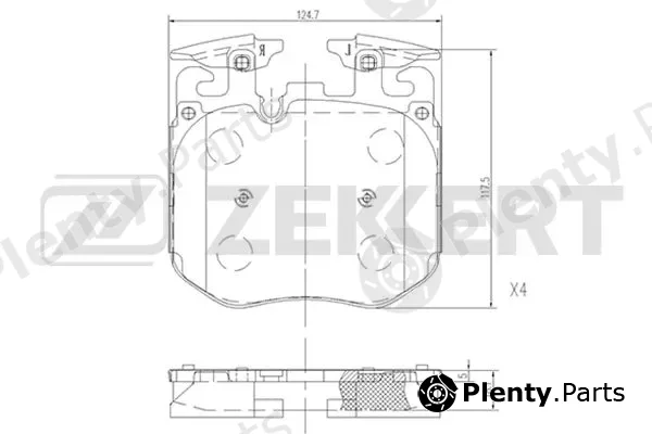 Zekkert BS-1531 — Brake Pad Set, disc brake