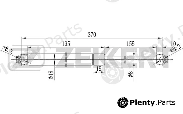 Zekkert GF-1004 — Gas Spring, boot/cargo area