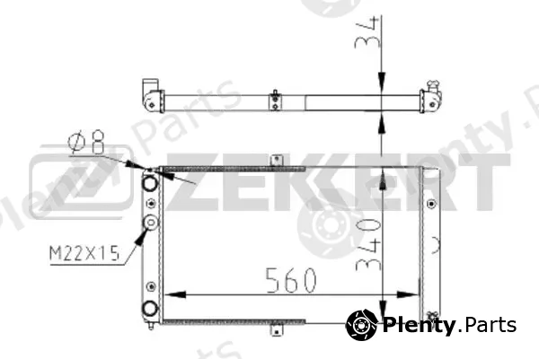 Zekkert MK-1506 — Radiator, engine cooling
