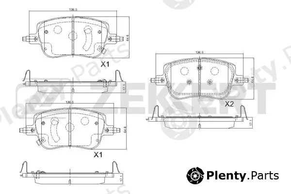 Zekkert BS-1186 — Brake Pad Set, disc brake