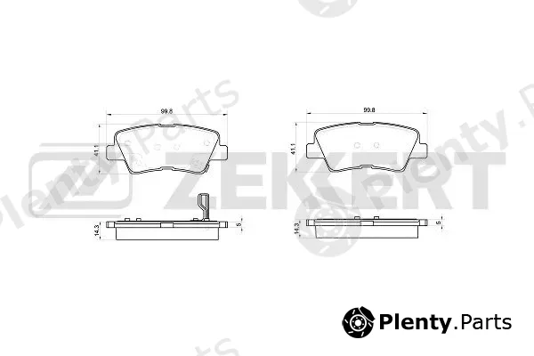 Zekkert BS-1048 — Brake Pad Set, disc brake
