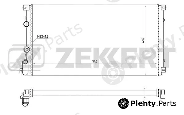 Zekkert MK-1396 — Radiator, engine cooling