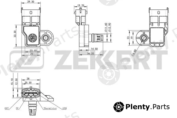 Zekkert SE-1040 — Sensor, intake manifold pressure
