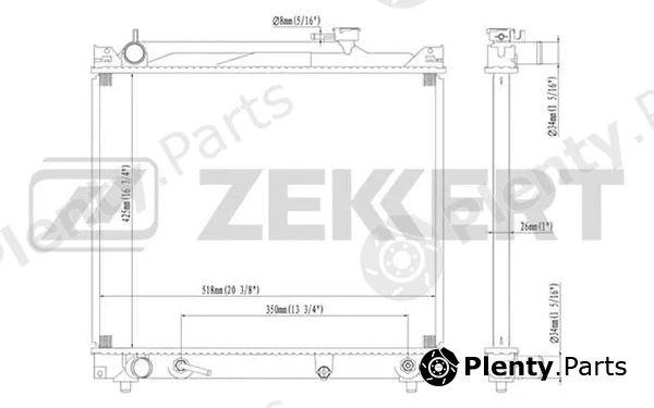 Zekkert MK-1070 — Radiator, engine cooling