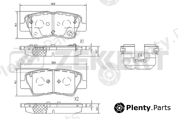 Zekkert BS-1095 — Brake Pad Set, disc brake