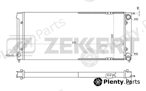 Zekkert MK-1212 — Radiator, engine cooling