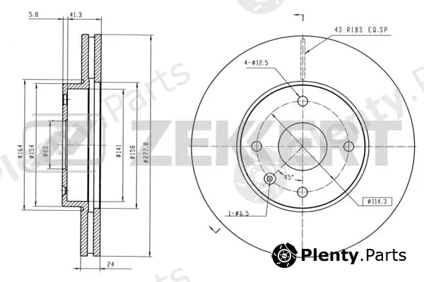 Zekkert BS-5425 — Brake Disc