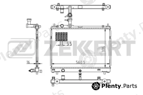 Zekkert MK-1616 — Radiator, engine cooling