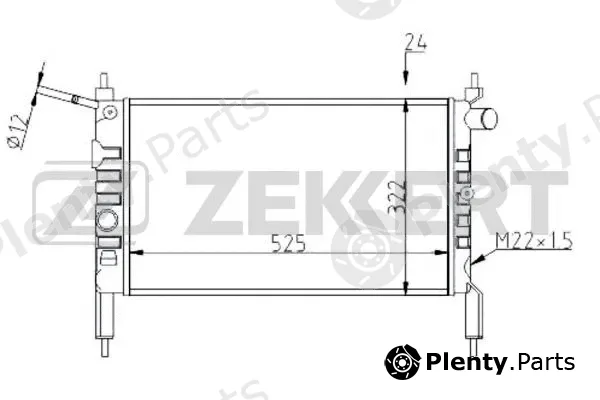 Zekkert MK-1035 — Radiator, engine cooling