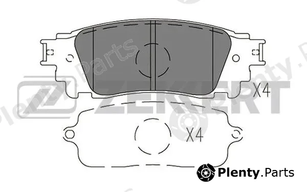 Zekkert BS-1540 — Brake Pad Set, disc brake