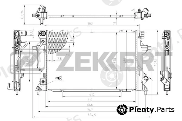 Zekkert MK-1278 — Radiator, engine cooling