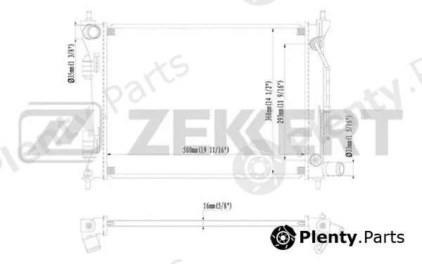 Zekkert MK-1095 — Radiator, engine cooling