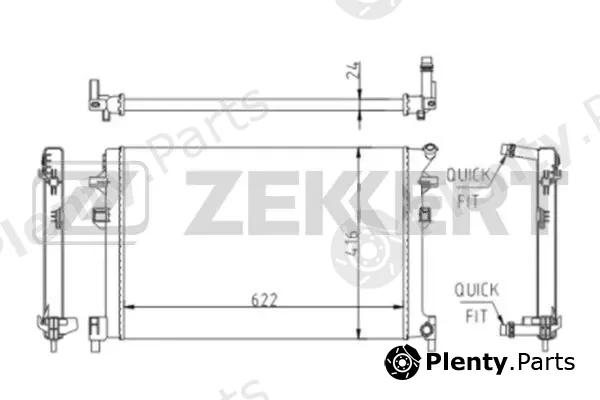 Zekkert MK-1617 — Radiator, engine cooling