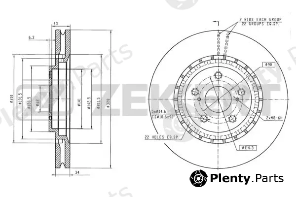 Zekkert BS-5906 — Brake Disc
